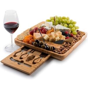 Bamboo Cheese Board Set